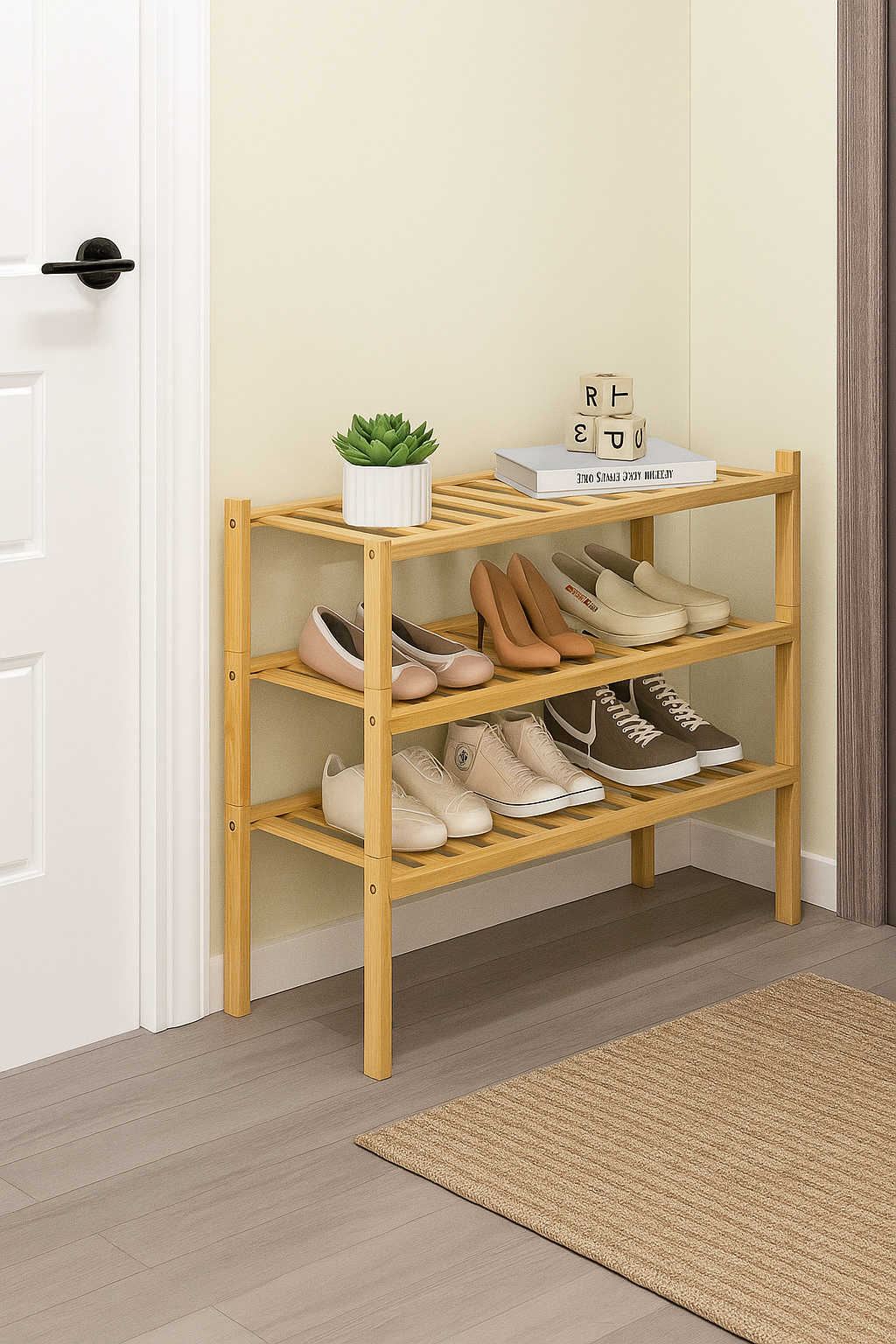 Bamboo Shoe Rack – Stylish, Natural Home Organization