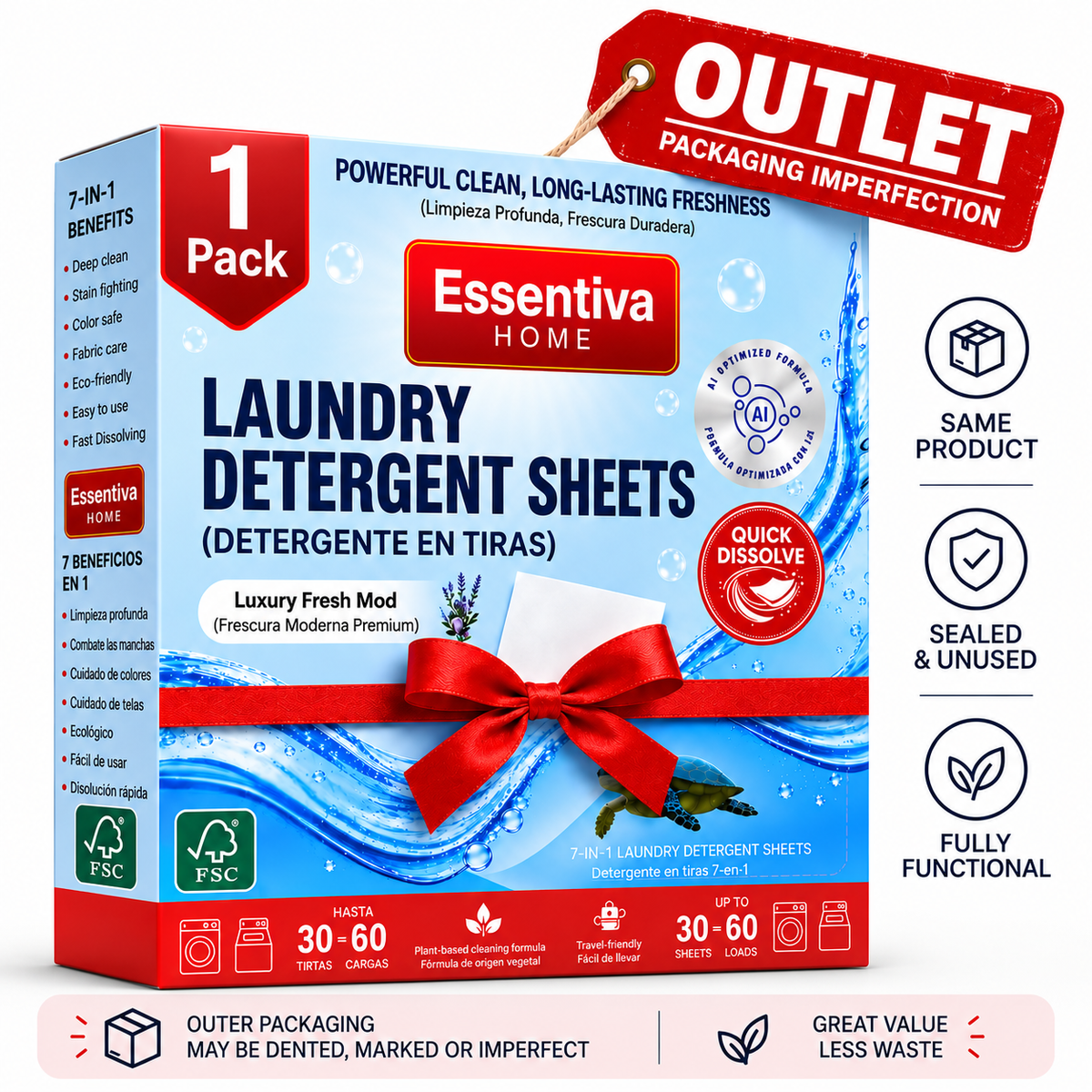 Hojas de detergente Luxury Fresh | Outlet