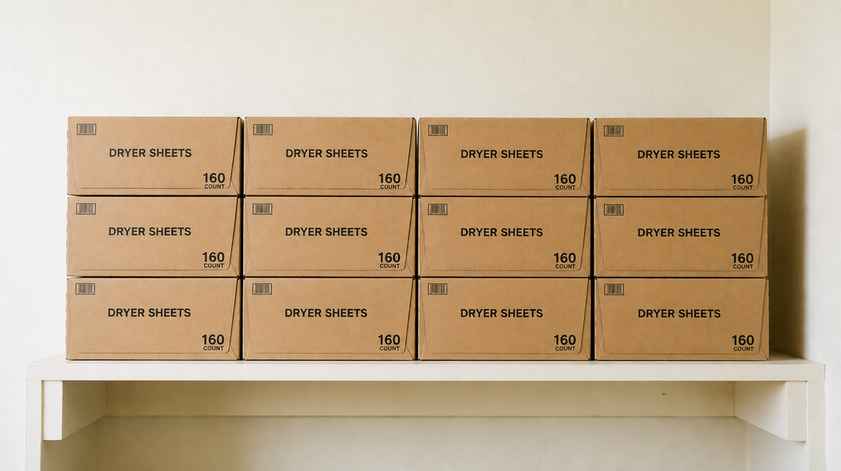 A year of dryer sheets
