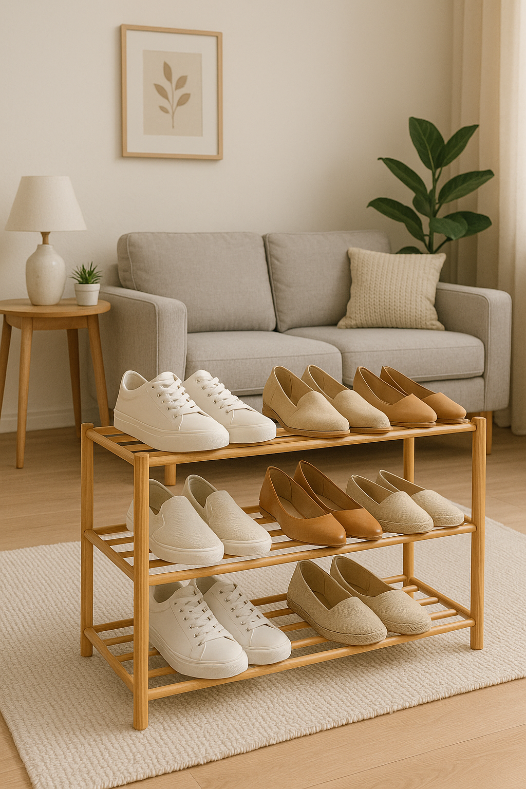Bamboo Shoe Rack